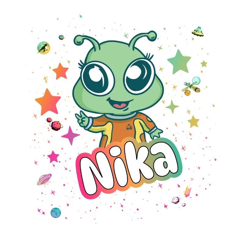 NIKA - Beau nom de garçon avec un extraterrestre mignon
