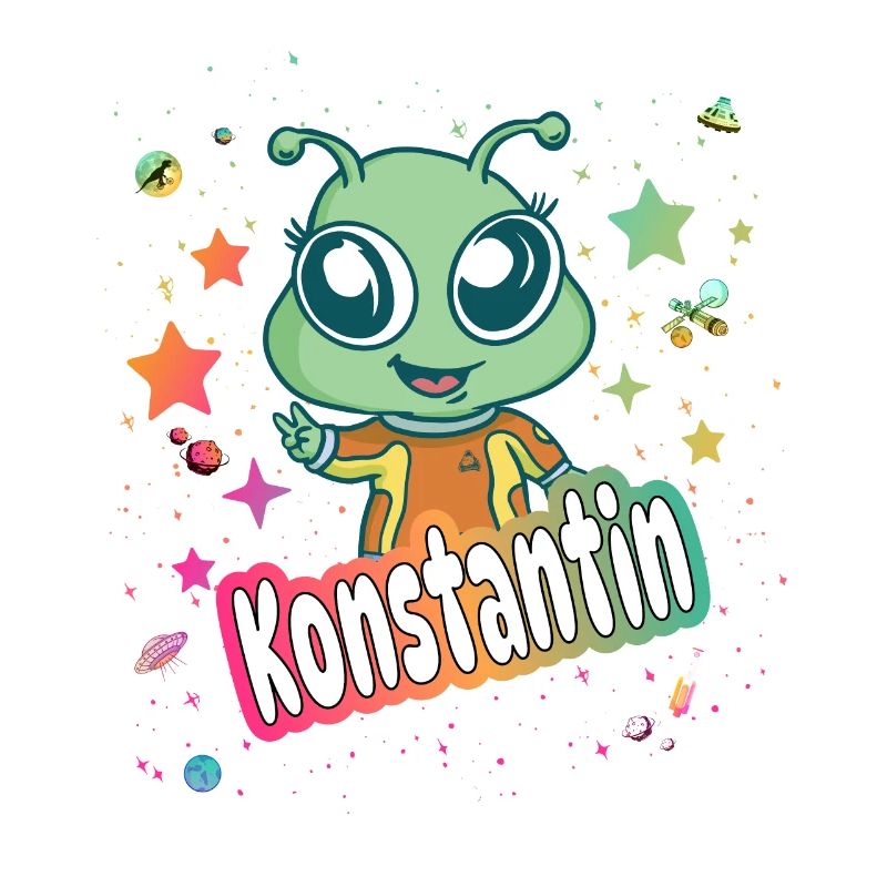 KONSTANTIN - Beau nom de garçon avec extraterrestre mignon