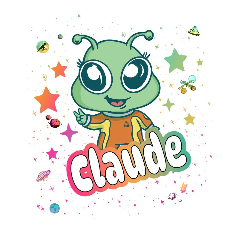 CLAUDE - Schöner Junge Name mit süßem Alien