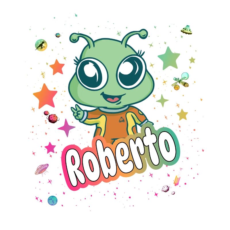 ROBERTO - Schöner Junge Name mit süßem Alien