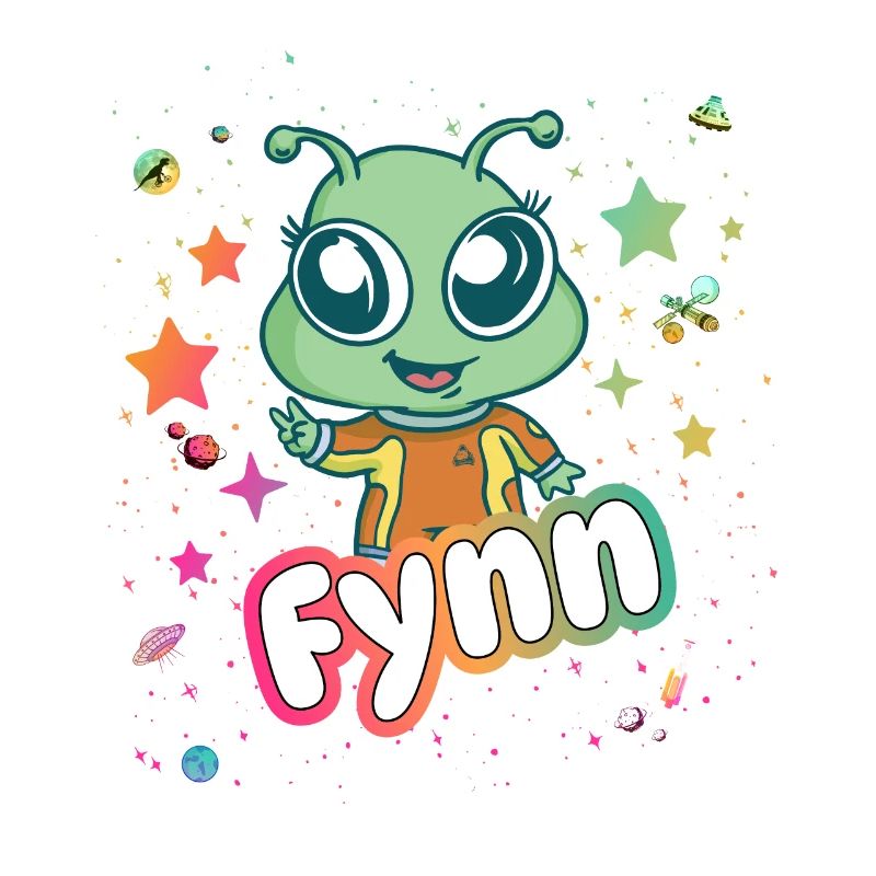 FYNN - Beau nom de garçon avec extraterrestre mignon