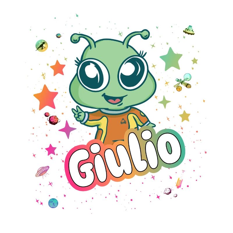 GIULIO - Beau nom de garçon avec un extraterrestre mignon