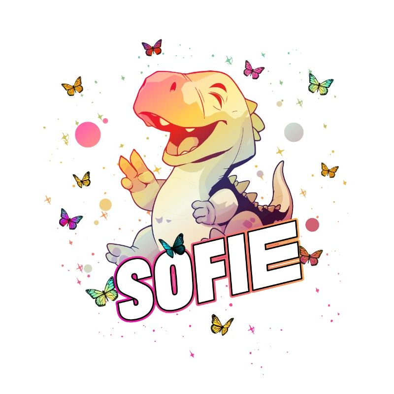 SOFIE - Schöner MÄDCHEN Name mit süßem DINO T-REX