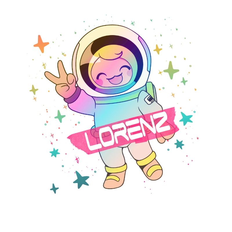 LORENZ - Beau nom de garçon avec astronaute mignon