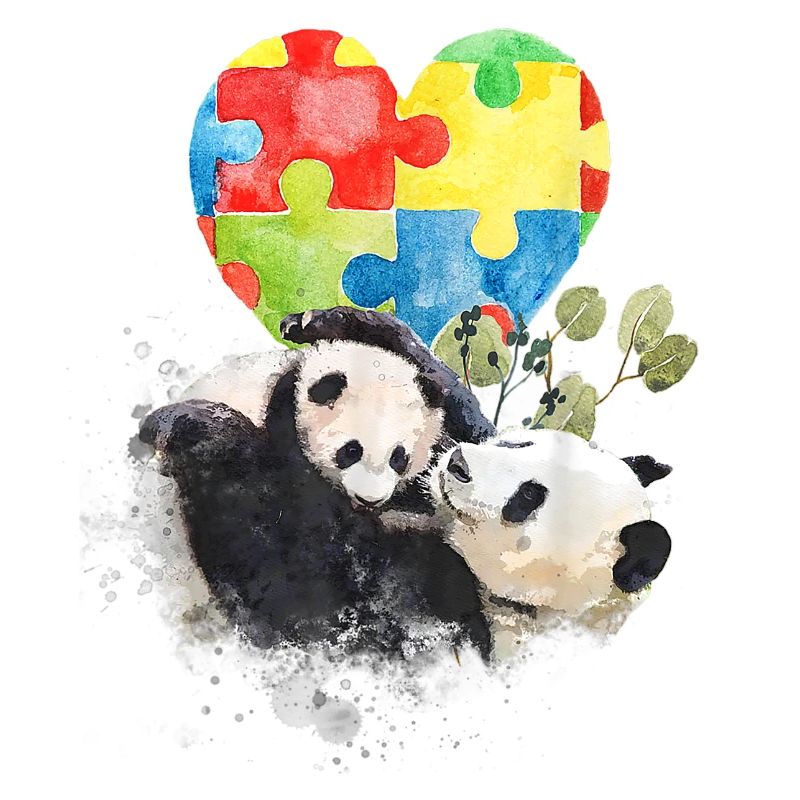 Panda Bunt Autismus Anders sein