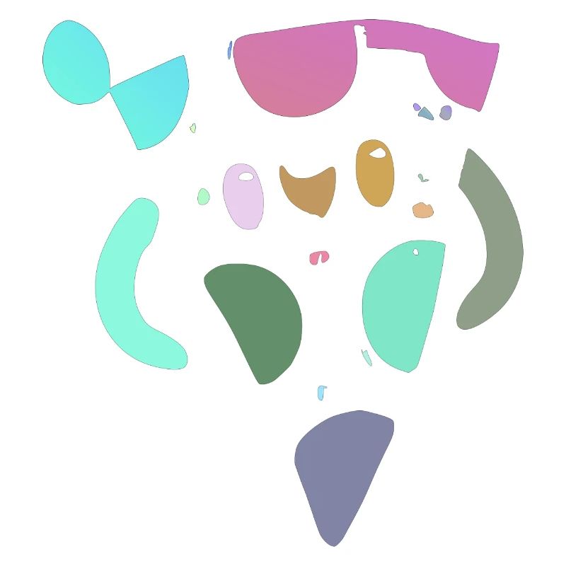 Pastell-Abstraktes Pizza-Mosaik