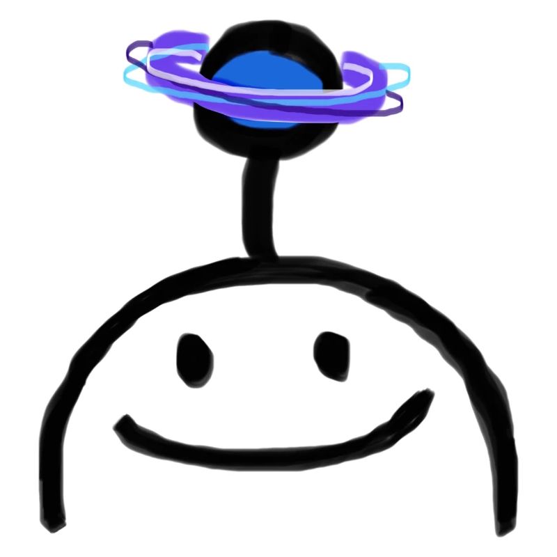 Neon Cosmos Ring around Blue Orb