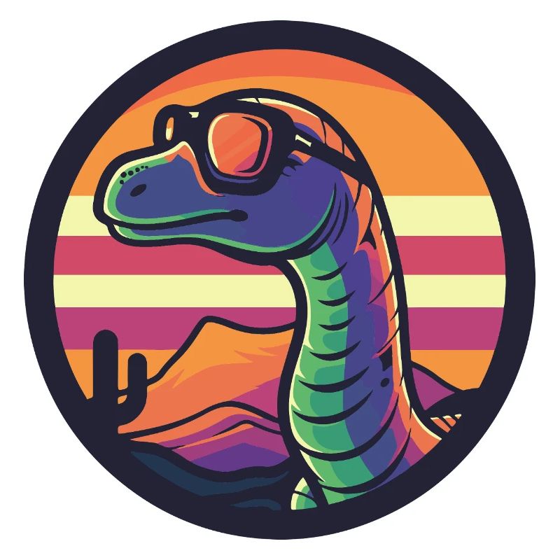 Dinosaurier brontosaurus Sommer