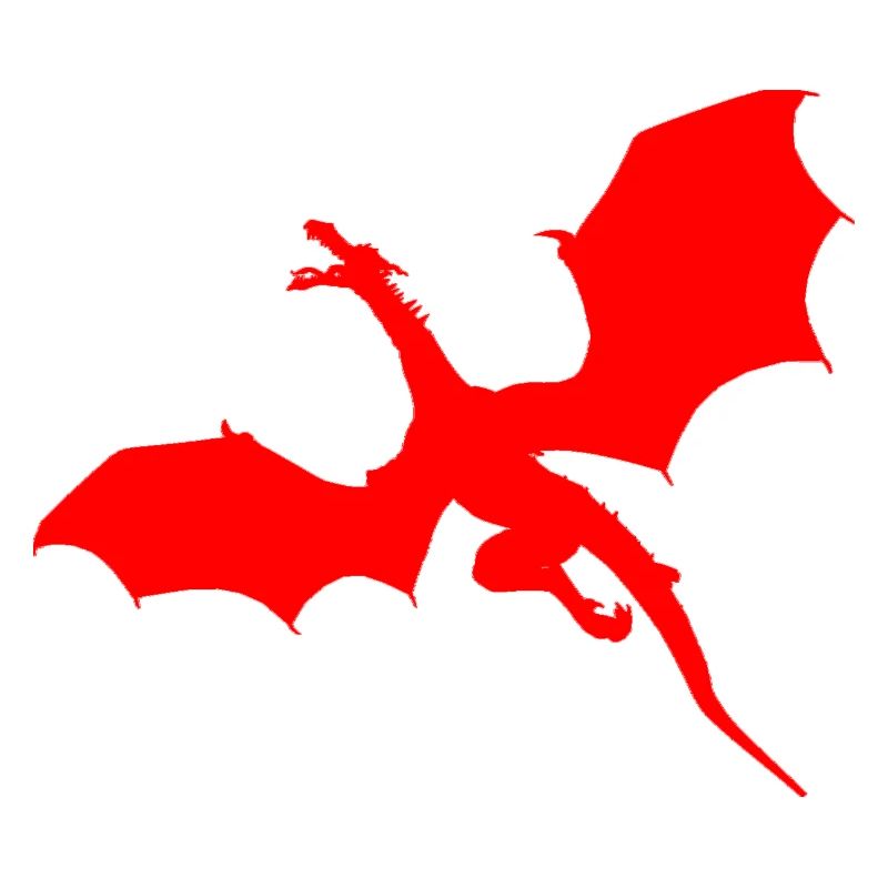 Rotes Drachen Motiv