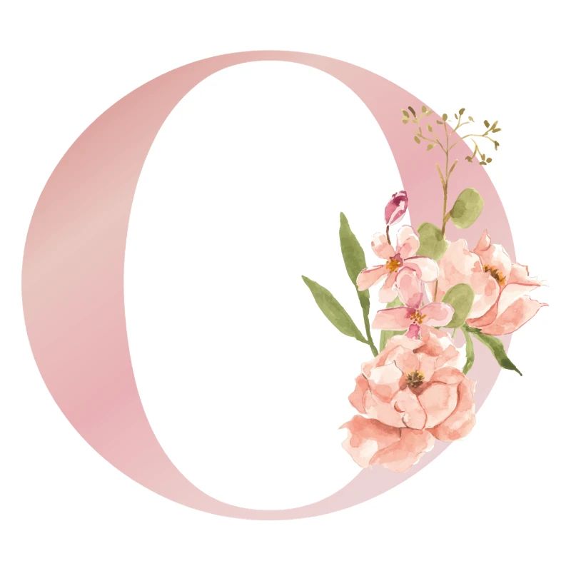 C-Blütenpastellmonogramm