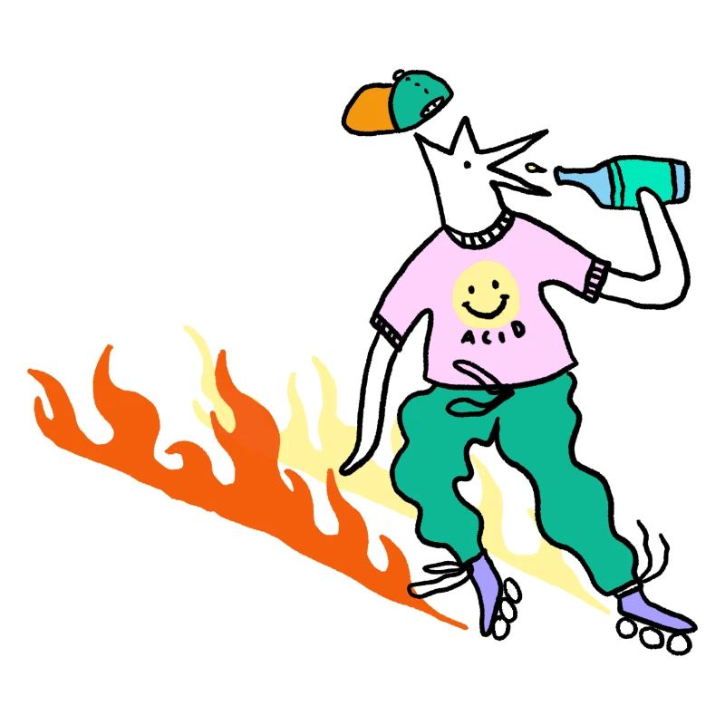 Roller_Skater_on_fire