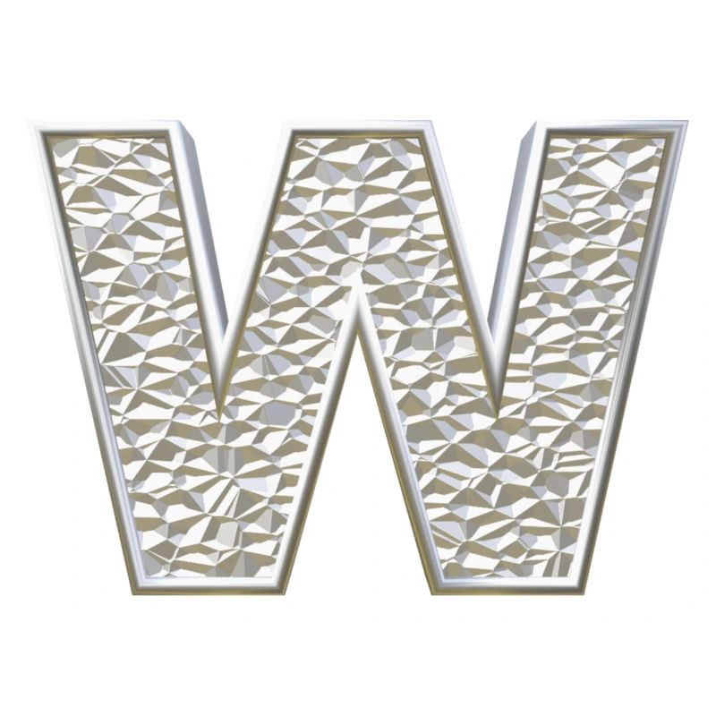 W, letter, initial, monogram,