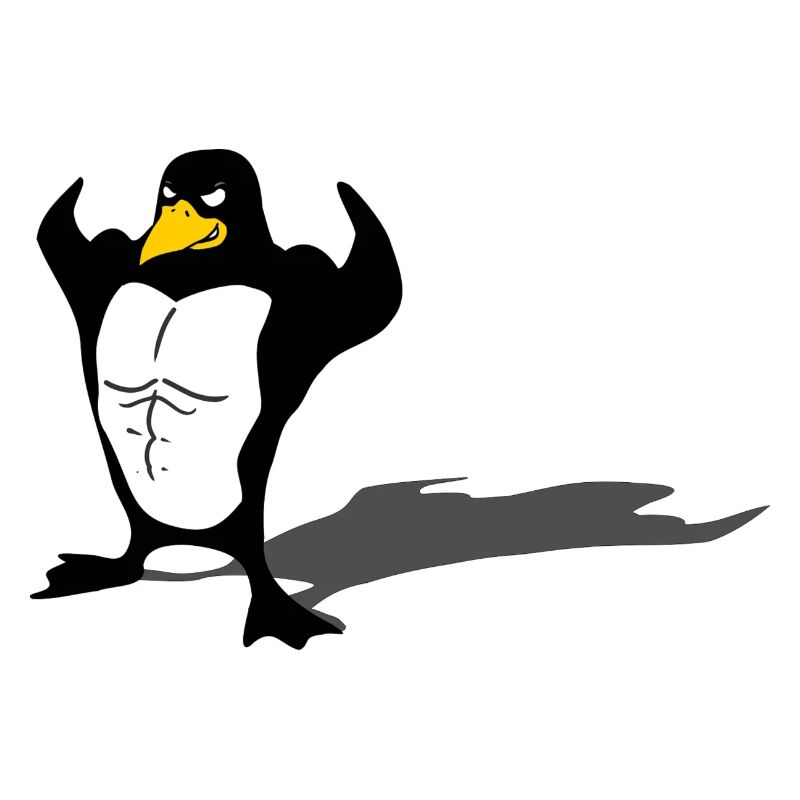 Pinguin mit Muskeln