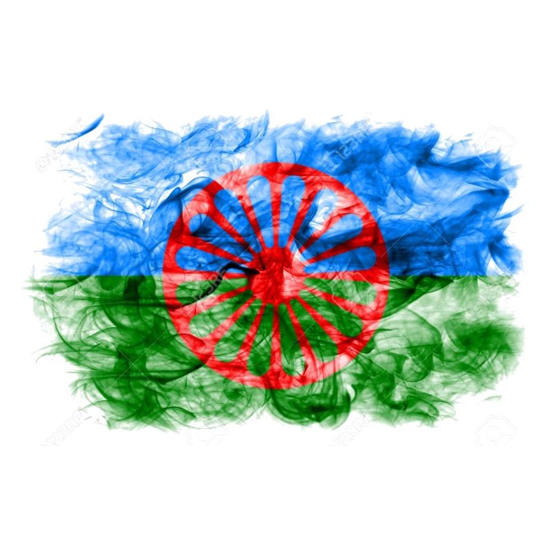 Drapeau de fumée rom Drapeau de fumée gitan