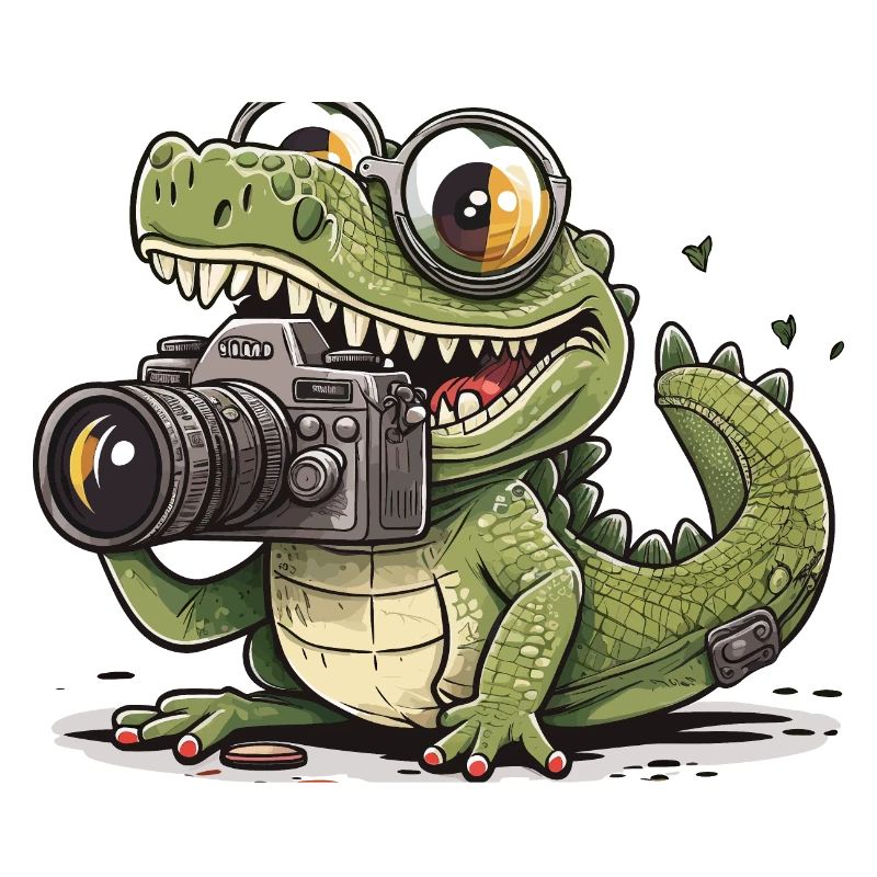 Schnappschuss Glückliches Reptil