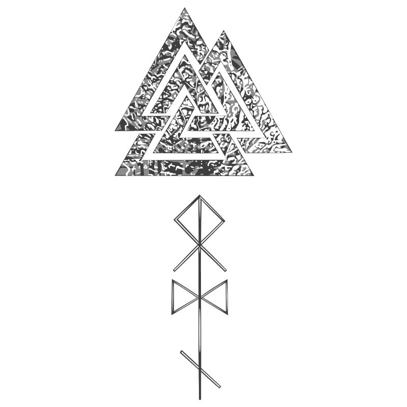 Valknut mit Odin Runen
