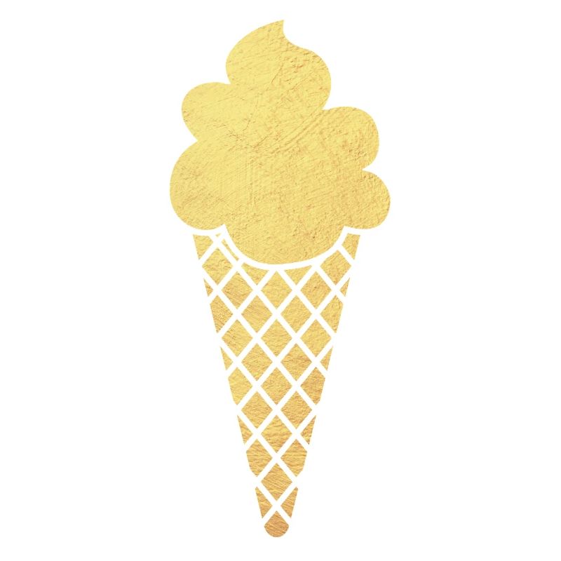 Glace Glace Or Doré Glace Gaufre Luxe