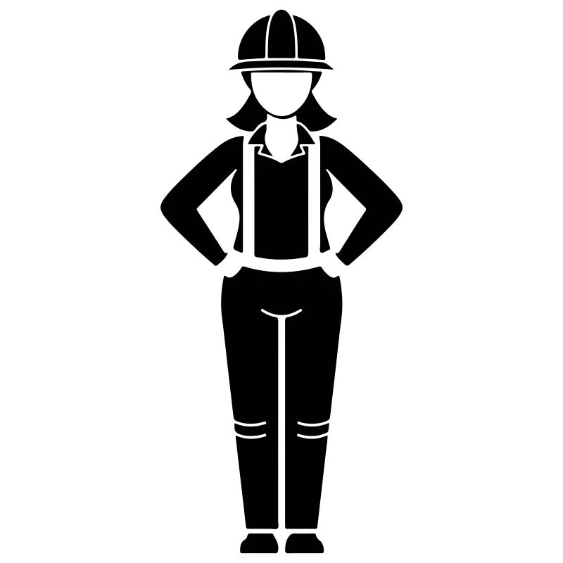 Bauarbeiter Frau Teamleiterin