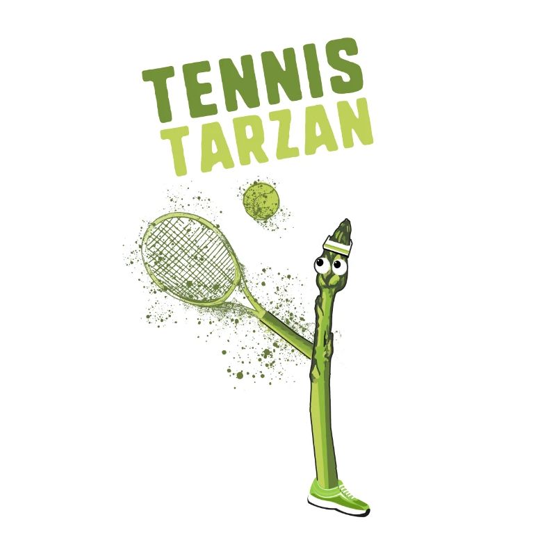 tennis,spargel,spargel,comic,grüner spargel