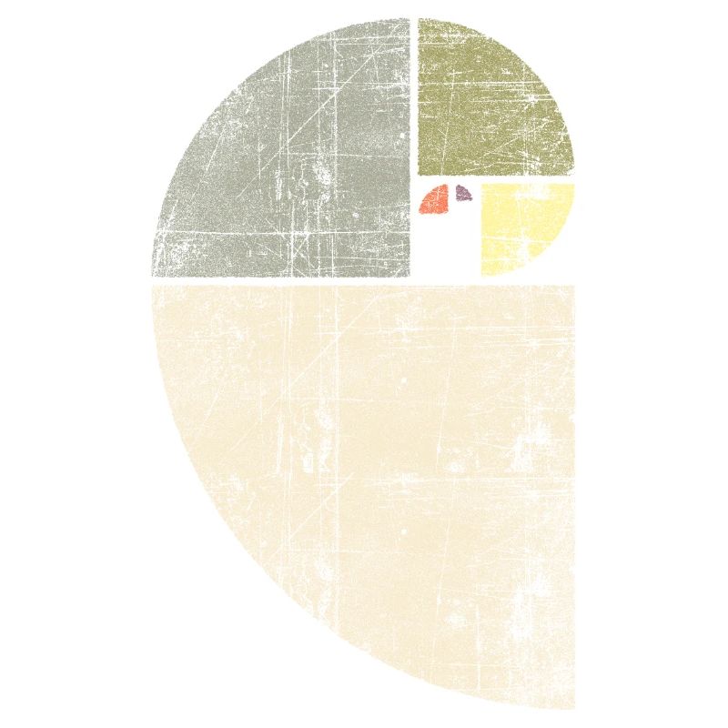 Distressed Fibonacci Spirale