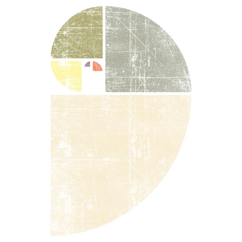 Distressed Fibonacci Spirale