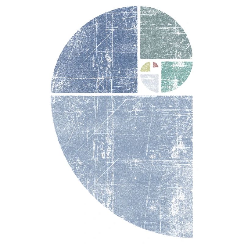 Distressed Fibonacci Spirale