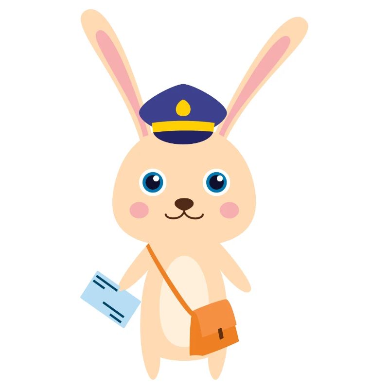 Hase der Postbeamte
