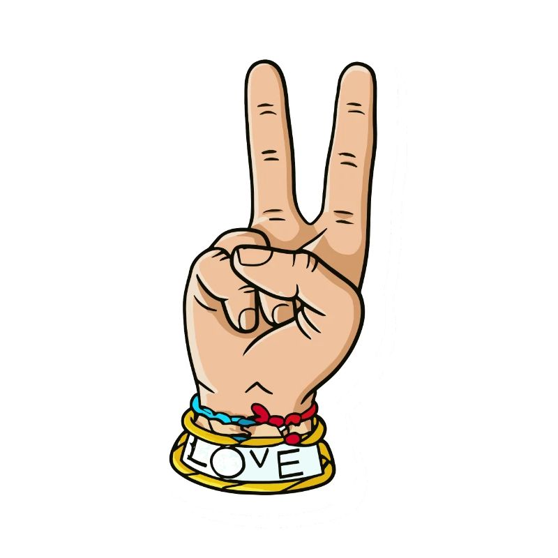 hand peace love