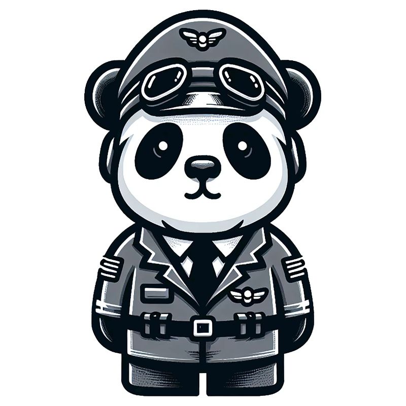 Cute Panda Pilot