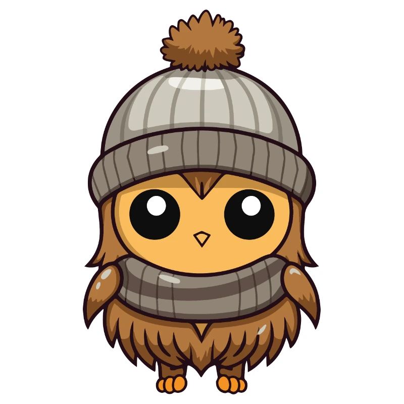 Eule Comic Winter Cozy
