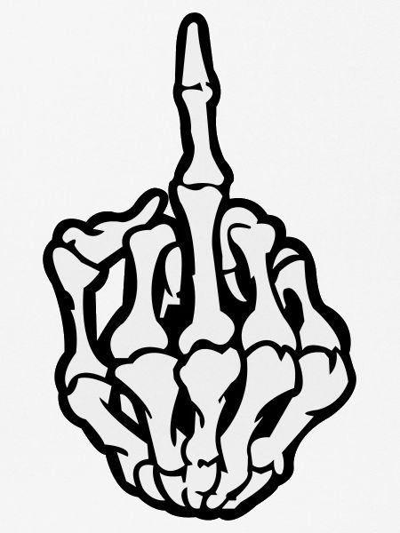 Skull Mittelfinger
