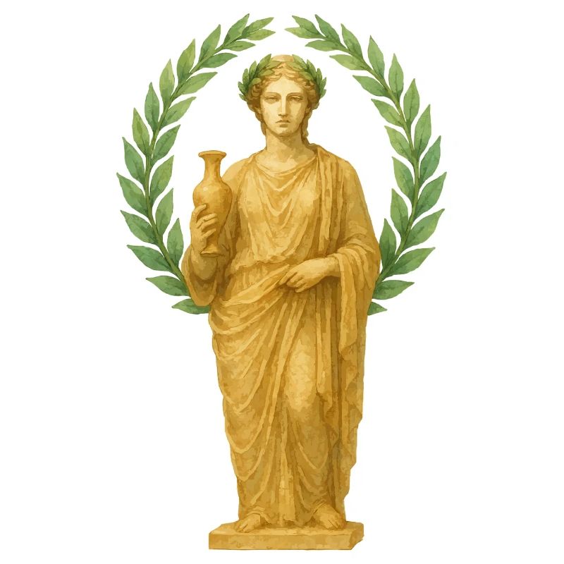 statue lorbeerkranz