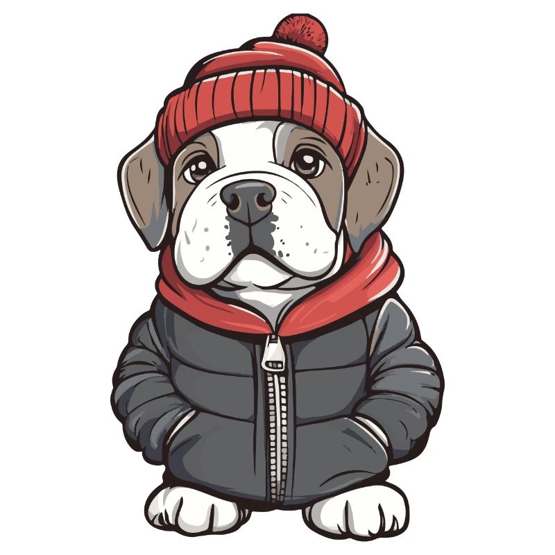 Mastiff Hund Winter