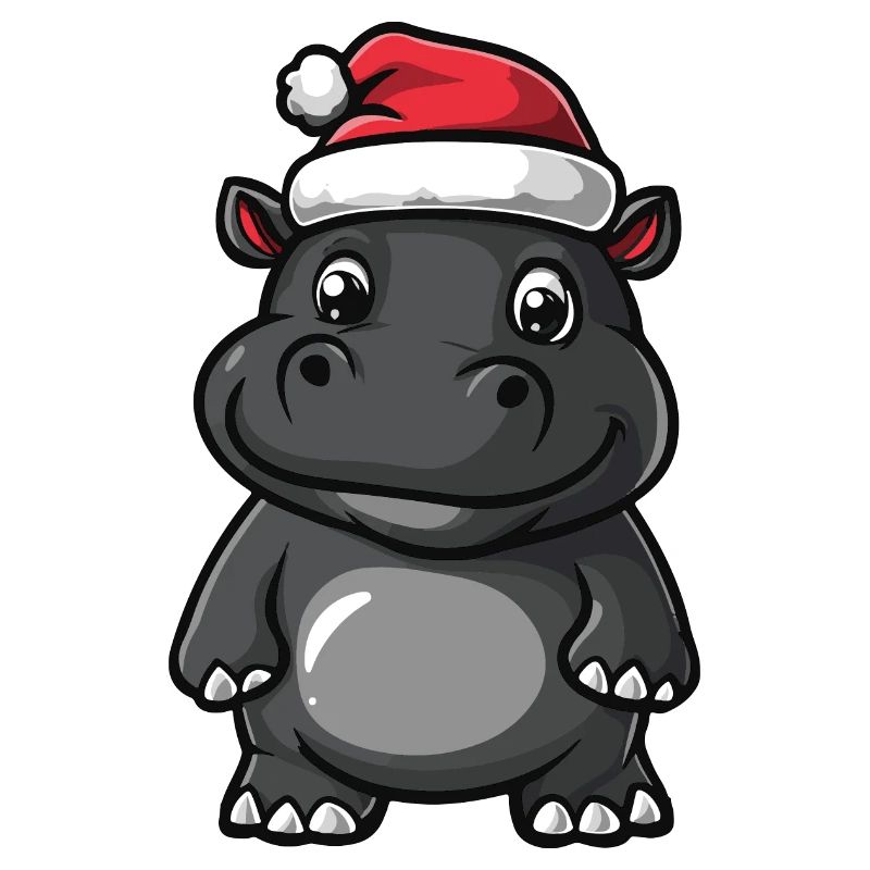 Nilpferd Weihnachten Christmas