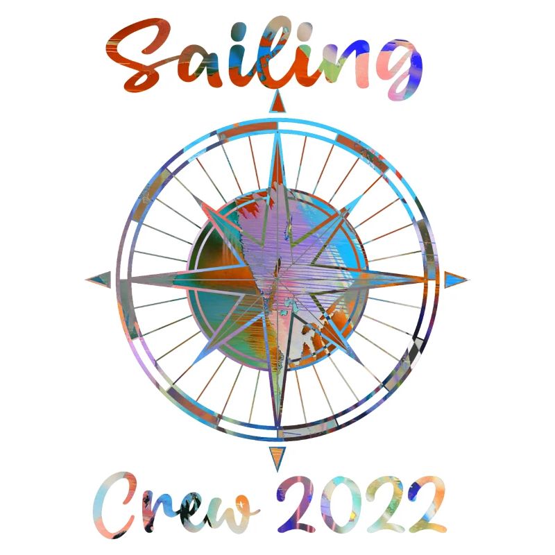sailing crew 2022, sailing, sailing, compass, colorful