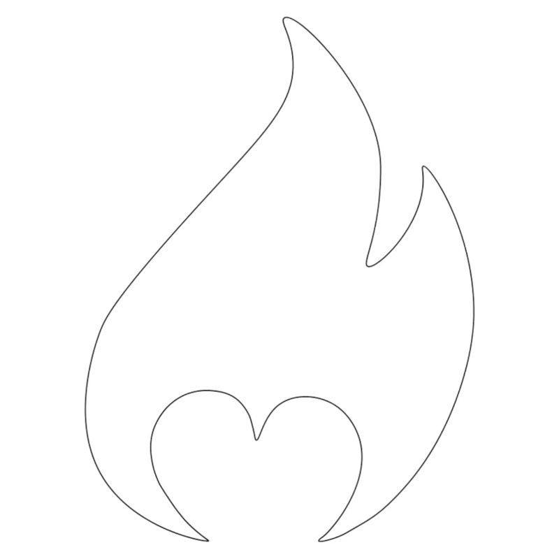 Flamme mit Herz