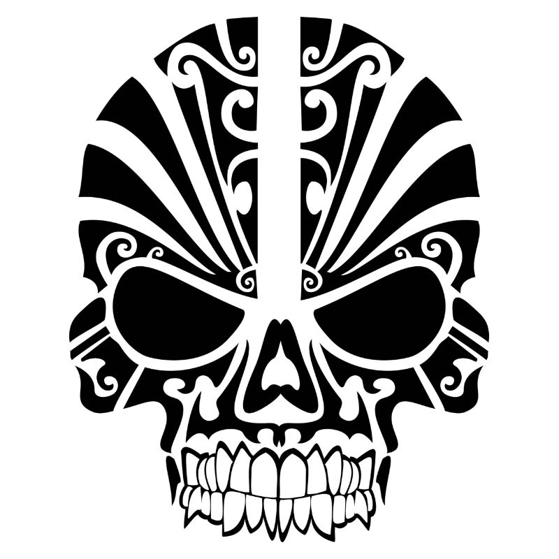 Tattoo Totenkopf tribal