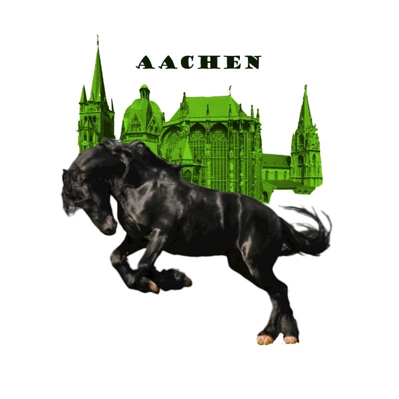 Aachen - Dom - Pferd.