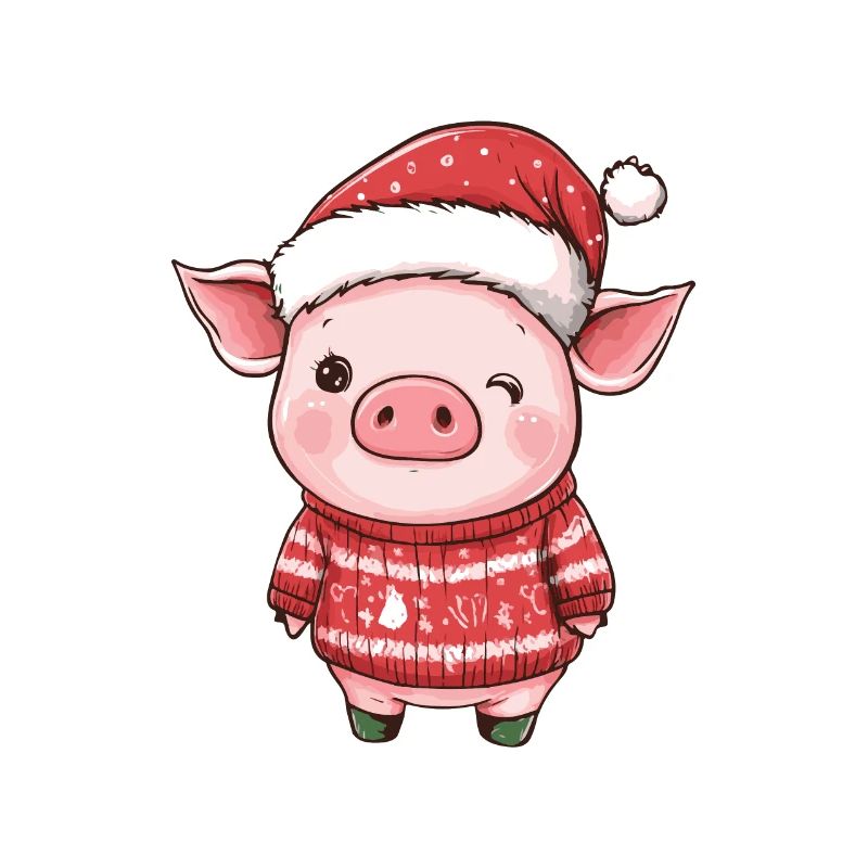 Schwein Weihnachten Comic