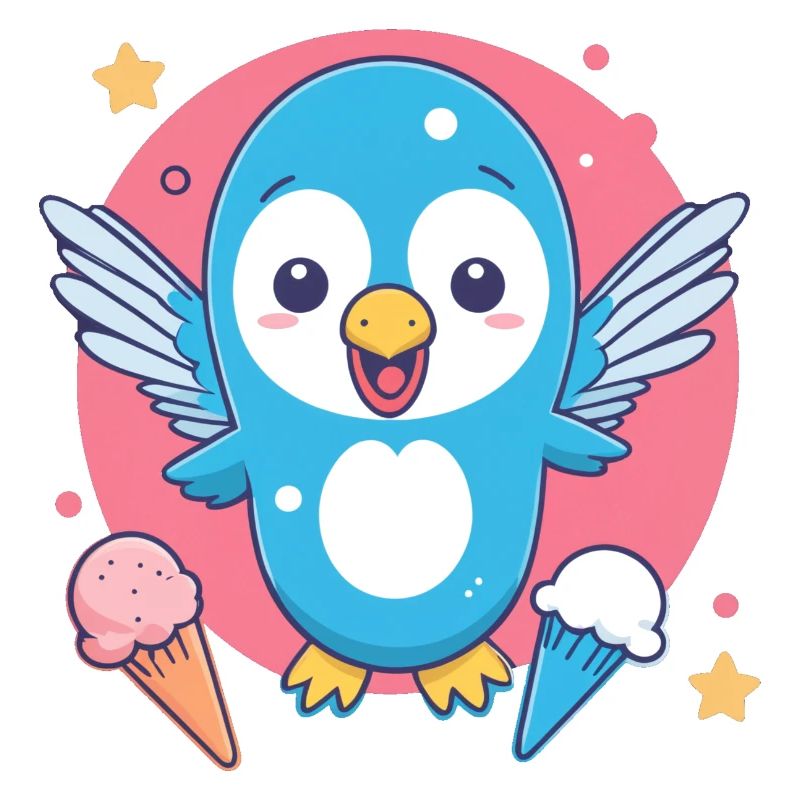 Vogel liebt Eis