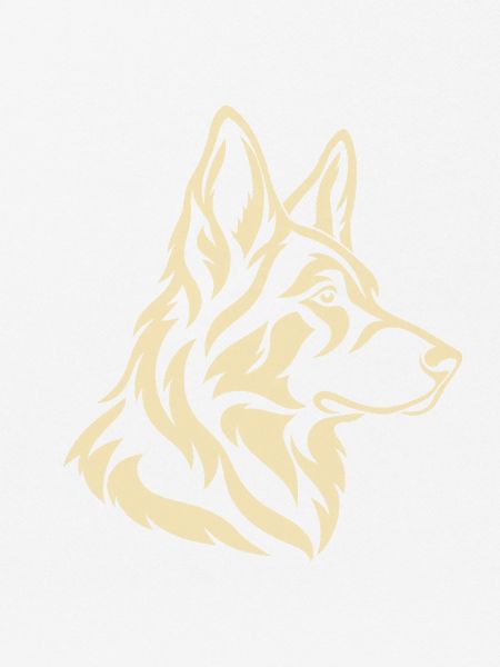 Schäferhund Linienkunst – Minimalistisches Porträt