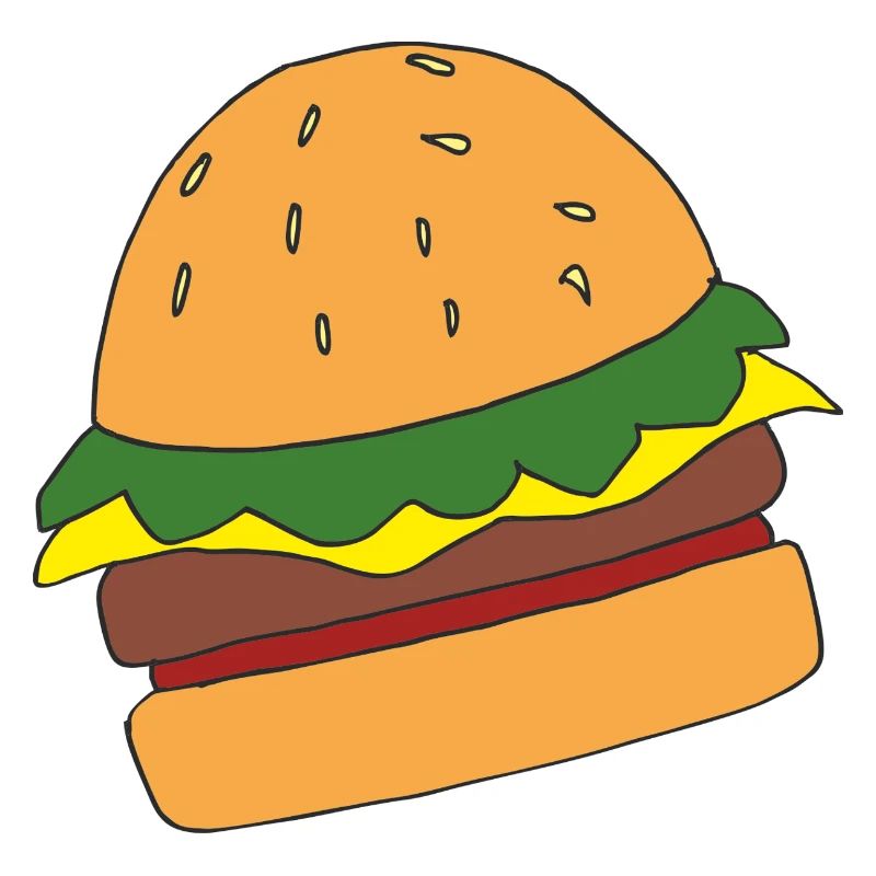 Lustiger Hamburger Cartoon-Print