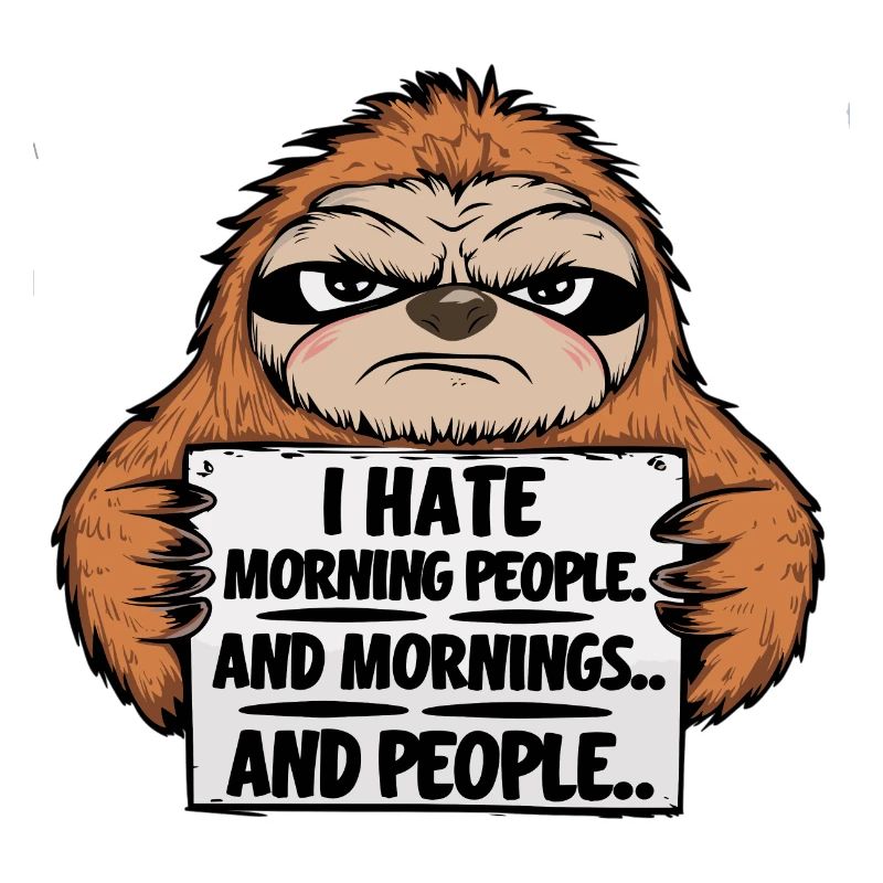 Lustiger Faultier Spruch