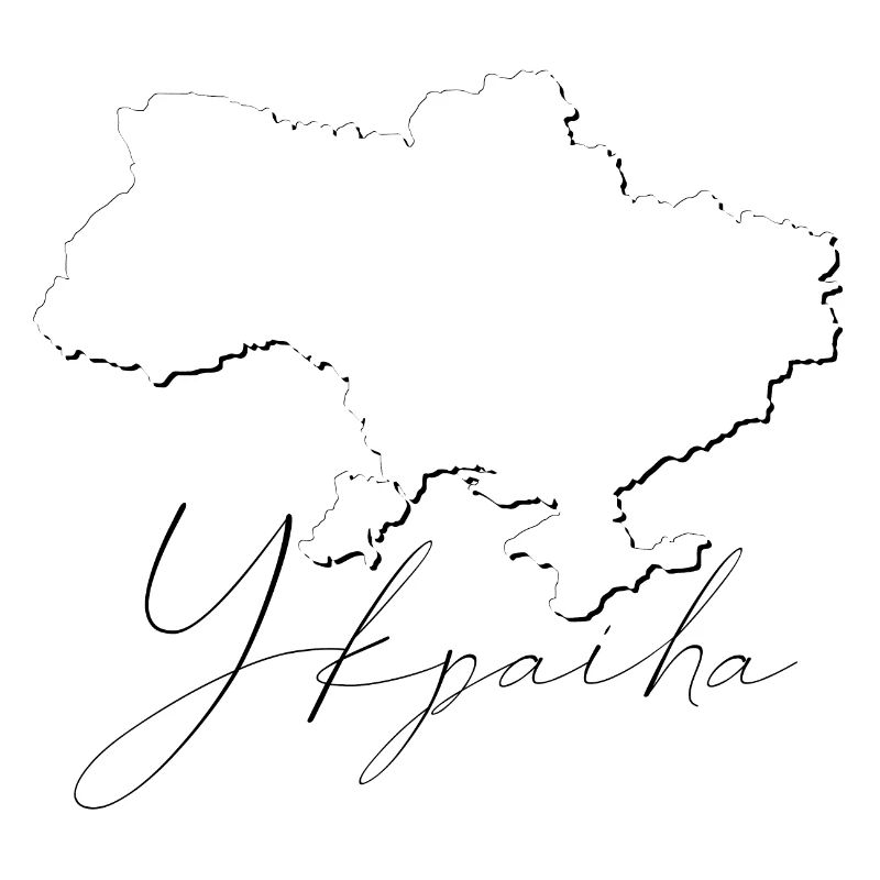 Ukraine Map as Outline UA