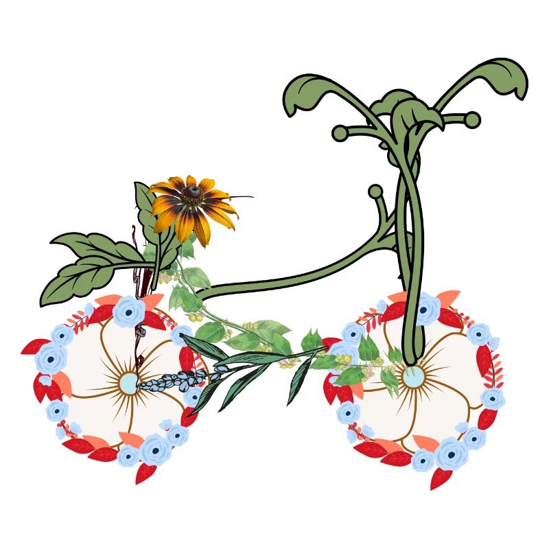 Umweltfreundliches Blumenfahrrad