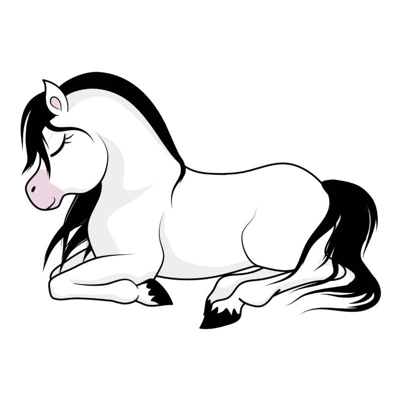 Lying pony