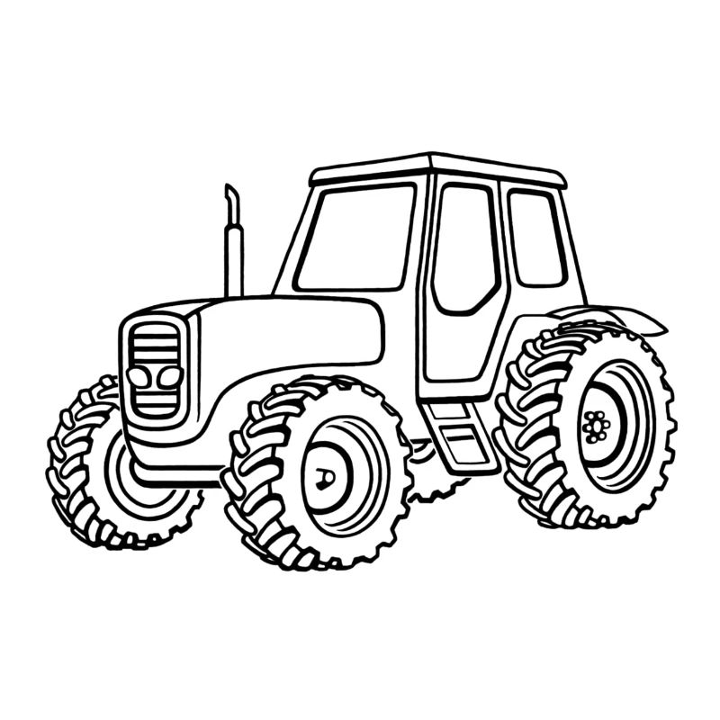 Traktor, schwarz