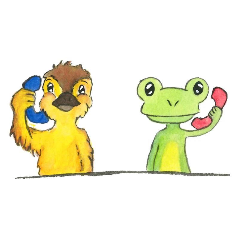 Ente und Frosch