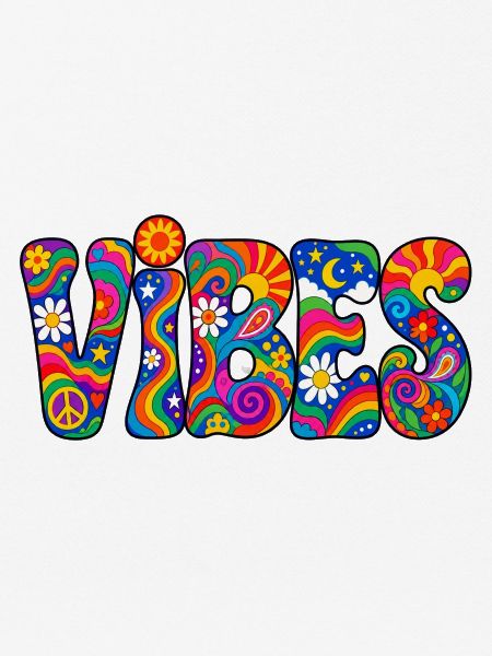 Vibes: Psychedelische Hippie Farbpracht