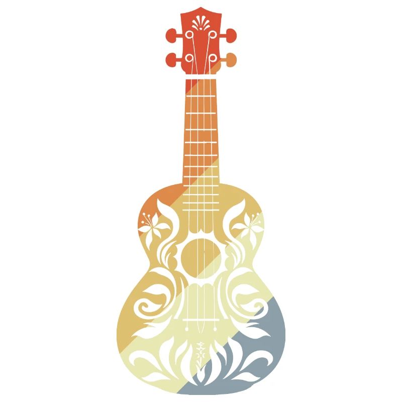 Ukulele Grafik Retro